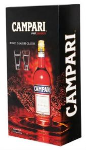 Campari Bitter+2×sklo 25% 0,7l