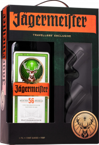 Jagermeister 1,75l 35% + sklo